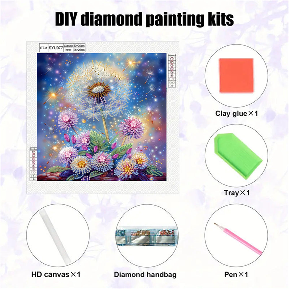 Blooming Flower - Special Shaped Drill Diamond Painting 30*30CM