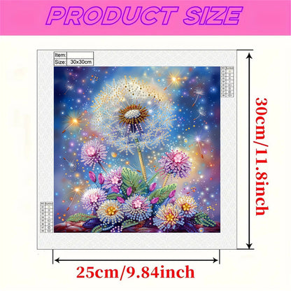 Blooming Flower - Special Shaped Drill Diamond Painting 30*30CM
