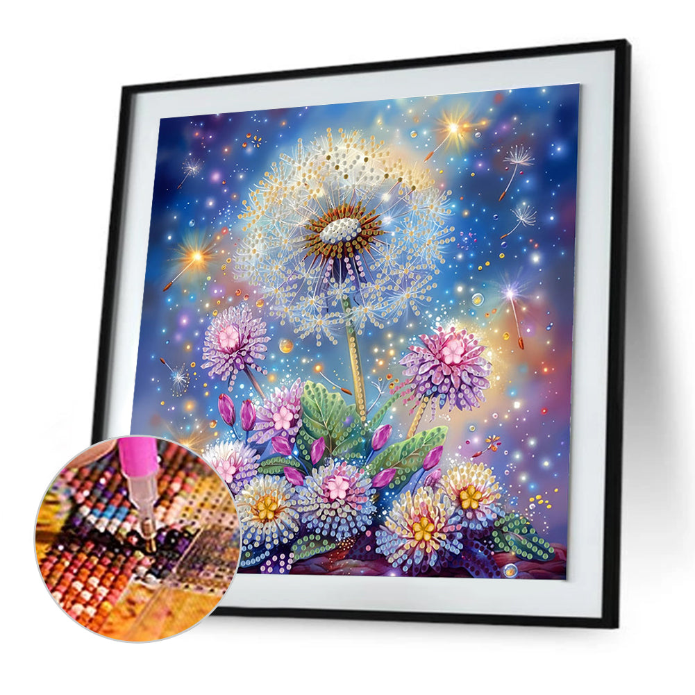 Blooming Flower - Special Shaped Drill Diamond Painting 30*30CM