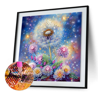Blooming Flower - Special Shaped Drill Diamond Painting 30*30CM