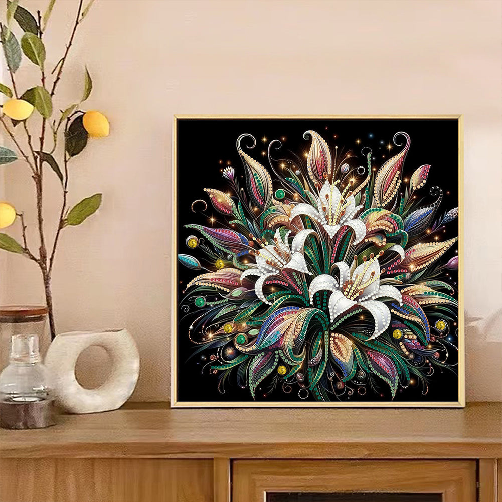Blooming Flower - Special Shaped Drill Diamond Painting 30*30CM