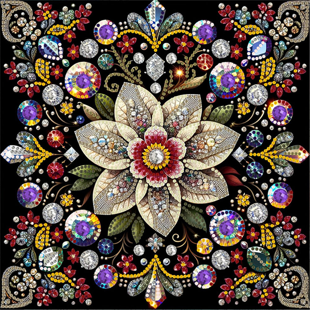 Blooming Flower - Special Shaped Drill Diamond Painting 30*30CM