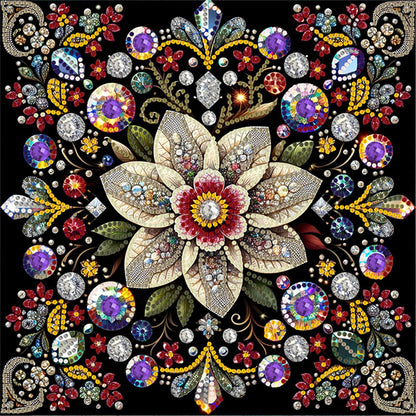 Blooming Flower - Special Shaped Drill Diamond Painting 30*30CM