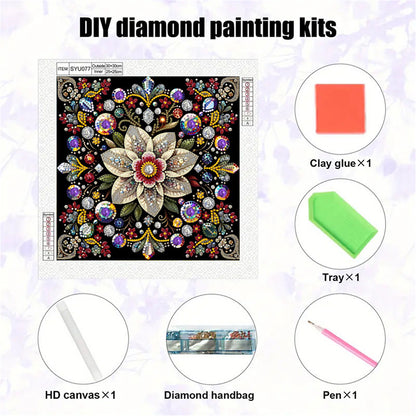Blooming Flower - Special Shaped Drill Diamond Painting 30*30CM