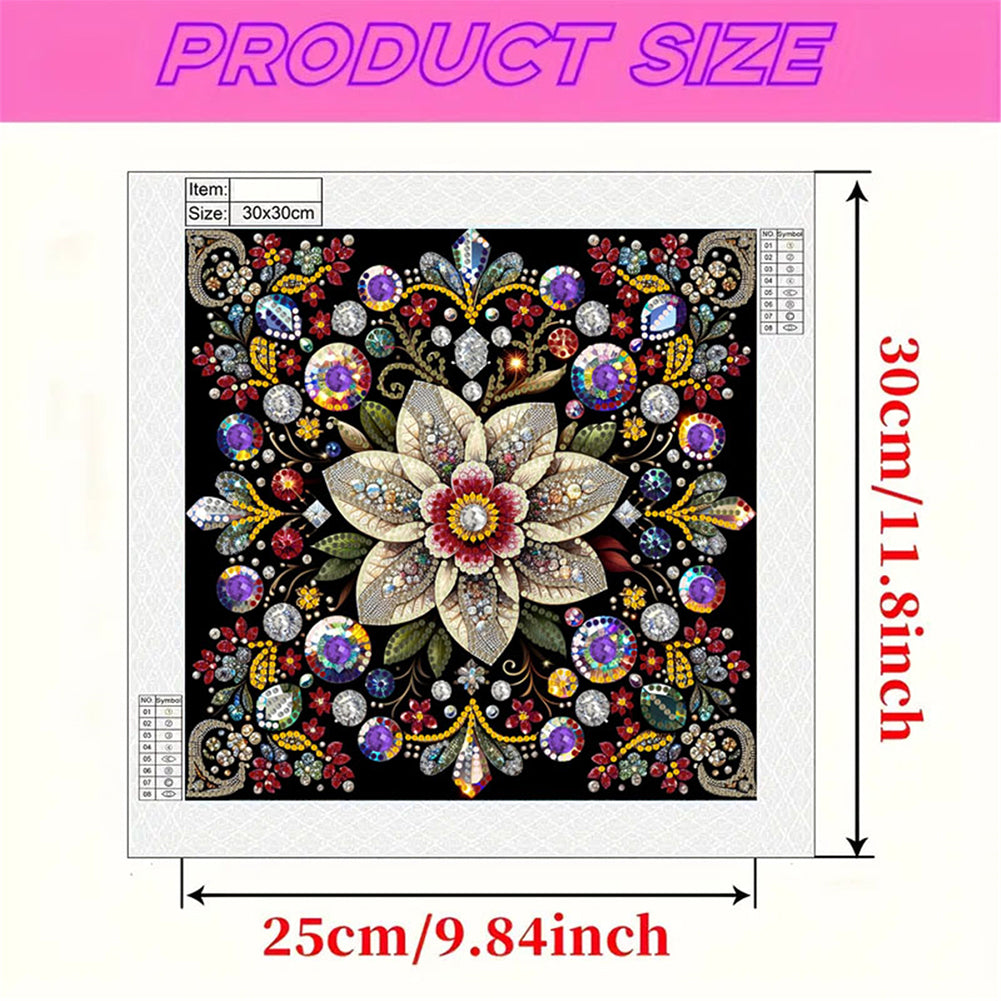 Blooming Flower - Special Shaped Drill Diamond Painting 30*30CM