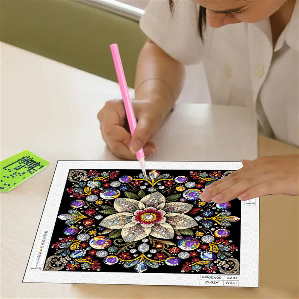 Blooming Flower - Special Shaped Drill Diamond Painting 30*30CM