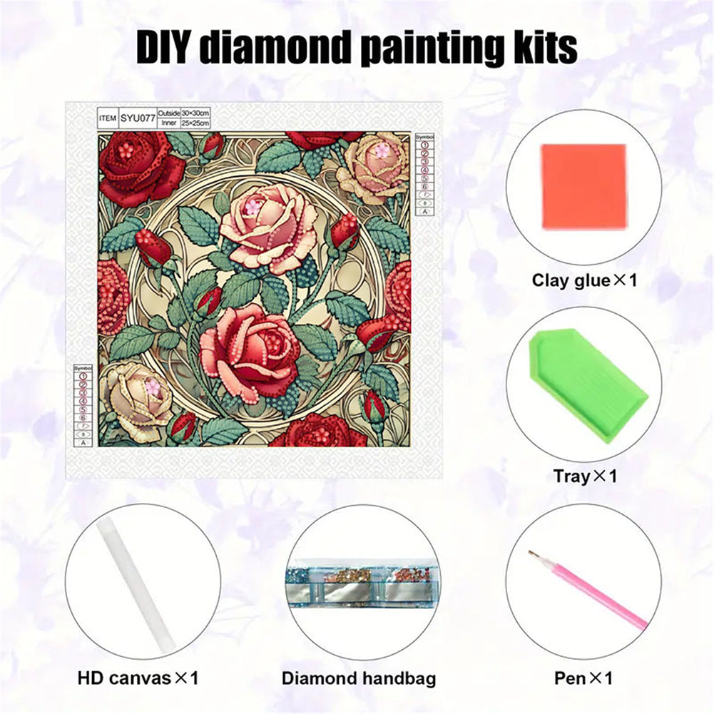 Blooming Flowers - Special Shaped Drill Diamond Painting 30*30CM