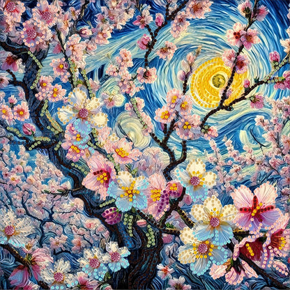 Blooming Flowers - Special Shaped Drill Diamond Painting 30*30CM