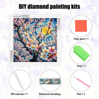 Blooming Flowers - Special Shaped Drill Diamond Painting 30*30CM