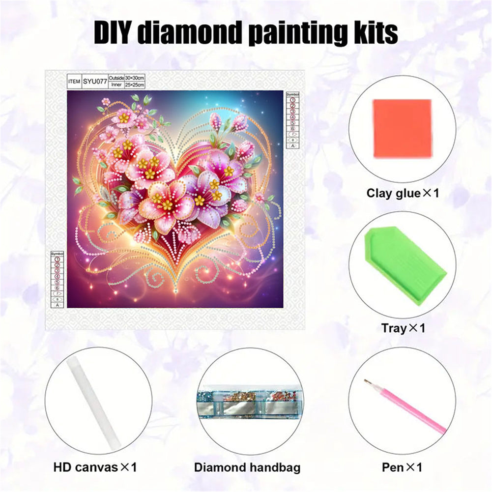 Blooming Flower - Special Shaped Drill Diamond Painting 30*30CM