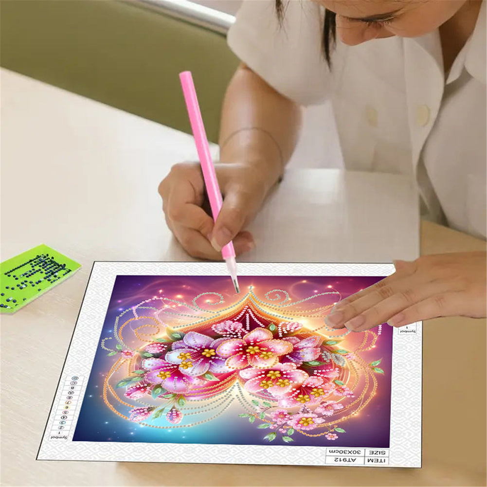 Blooming Flower - Special Shaped Drill Diamond Painting 30*30CM