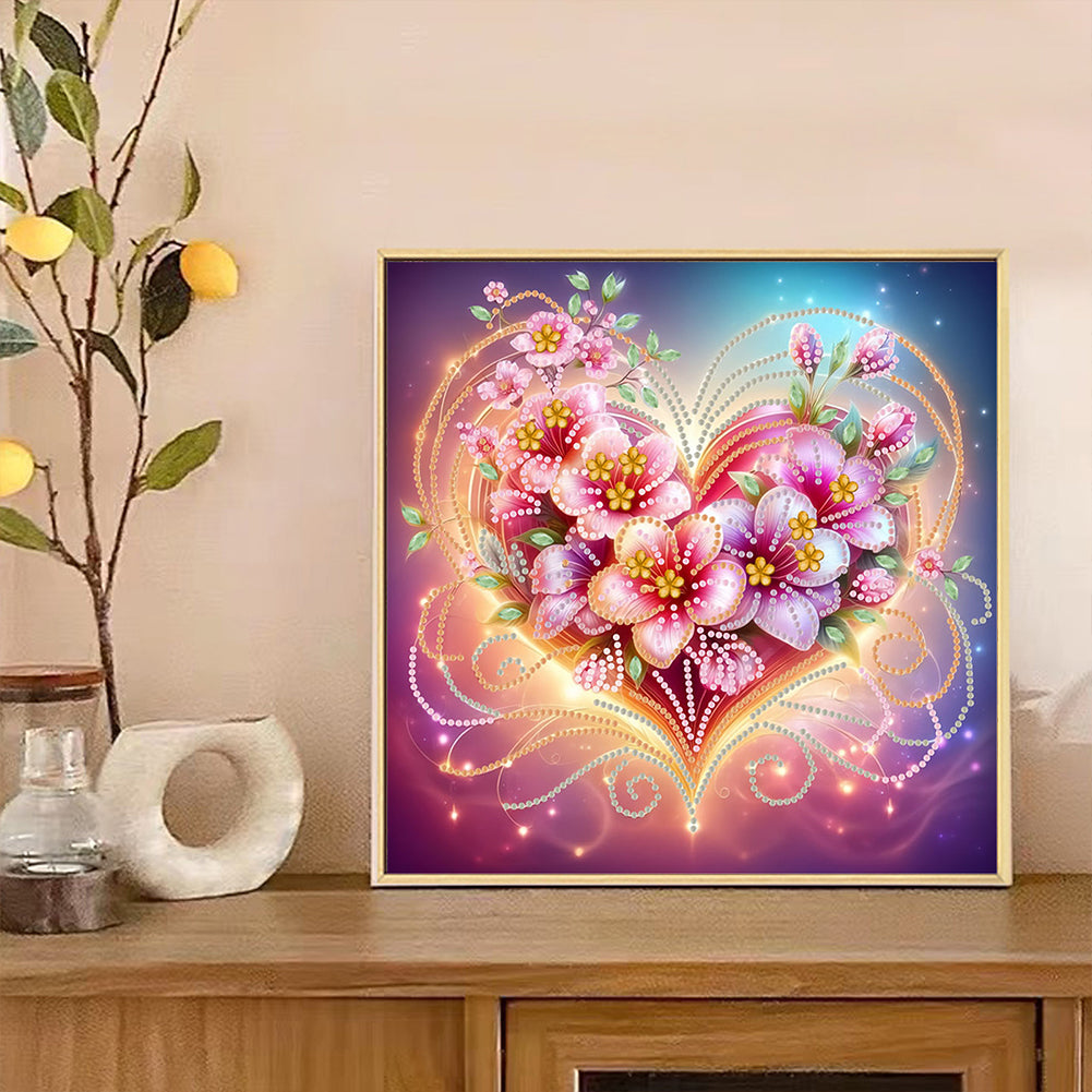Blooming Flower - Special Shaped Drill Diamond Painting 30*30CM