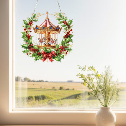 2D Flat Acrylic DIY Hanging Diamond Art Kits Special Shape Wall Door Decoration