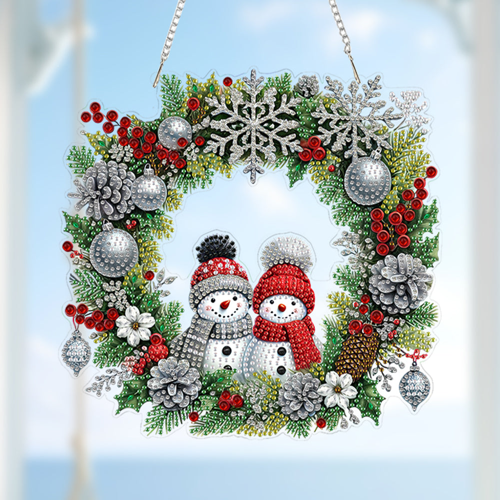 2D Flat Acrylic DIY Hanging Diamond Art Kits Special Shape Wall Door Decoration