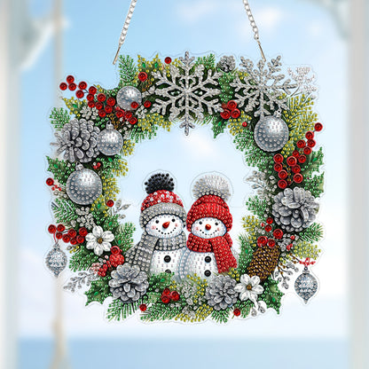 2D Flat Acrylic DIY Hanging Diamond Art Kits Special Shape Wall Door Decoration