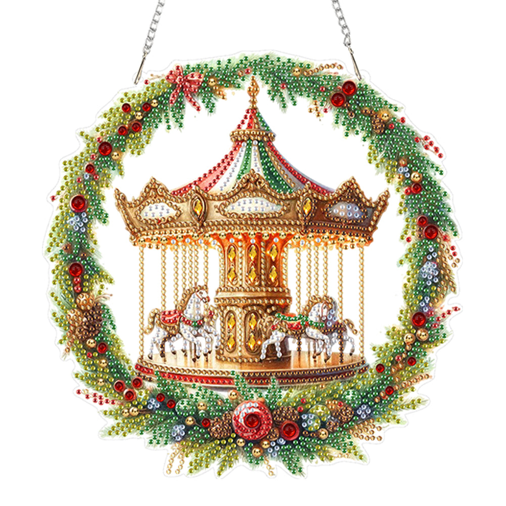 2D Flat Acrylic DIY Hanging Diamond Art Kits Special Shape Wall Door Decoration