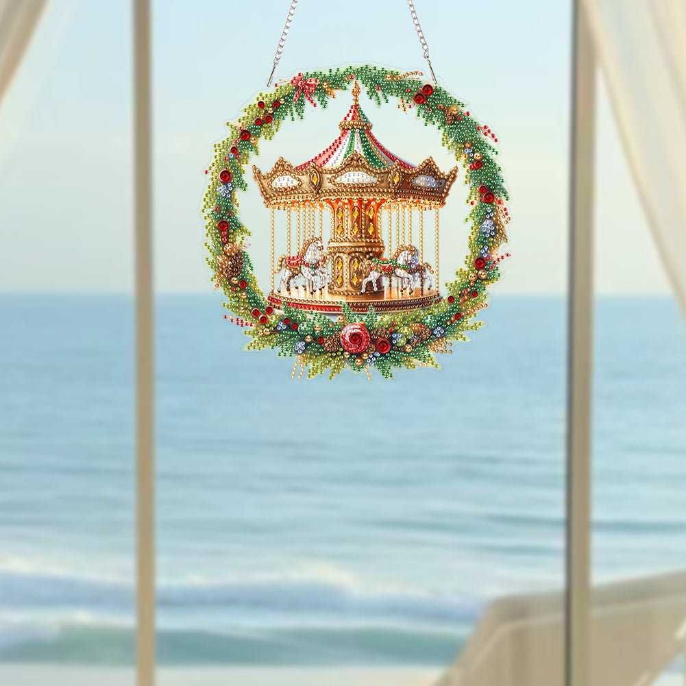 2D Flat Acrylic DIY Hanging Diamond Art Kits Special Shape Wall Door Decoration