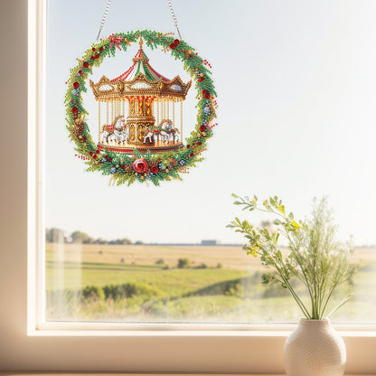 2D Flat Acrylic DIY Hanging Diamond Art Kits Special Shape Wall Door Decoration