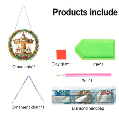 2D Flat Acrylic DIY Hanging Diamond Art Kits Special Shape Wall Door Decoration