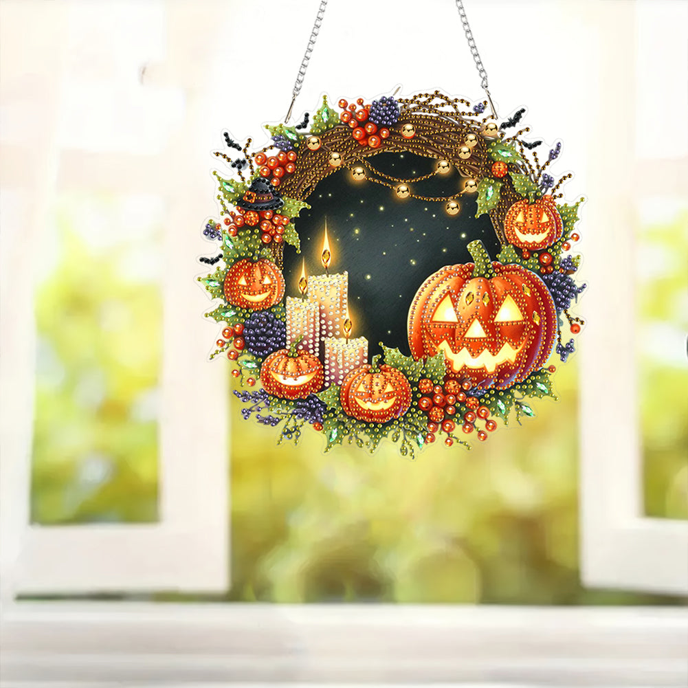 2D Flat Acrylic DIY Hanging Diamond Art Kits Special Shape Wall Door Decoration