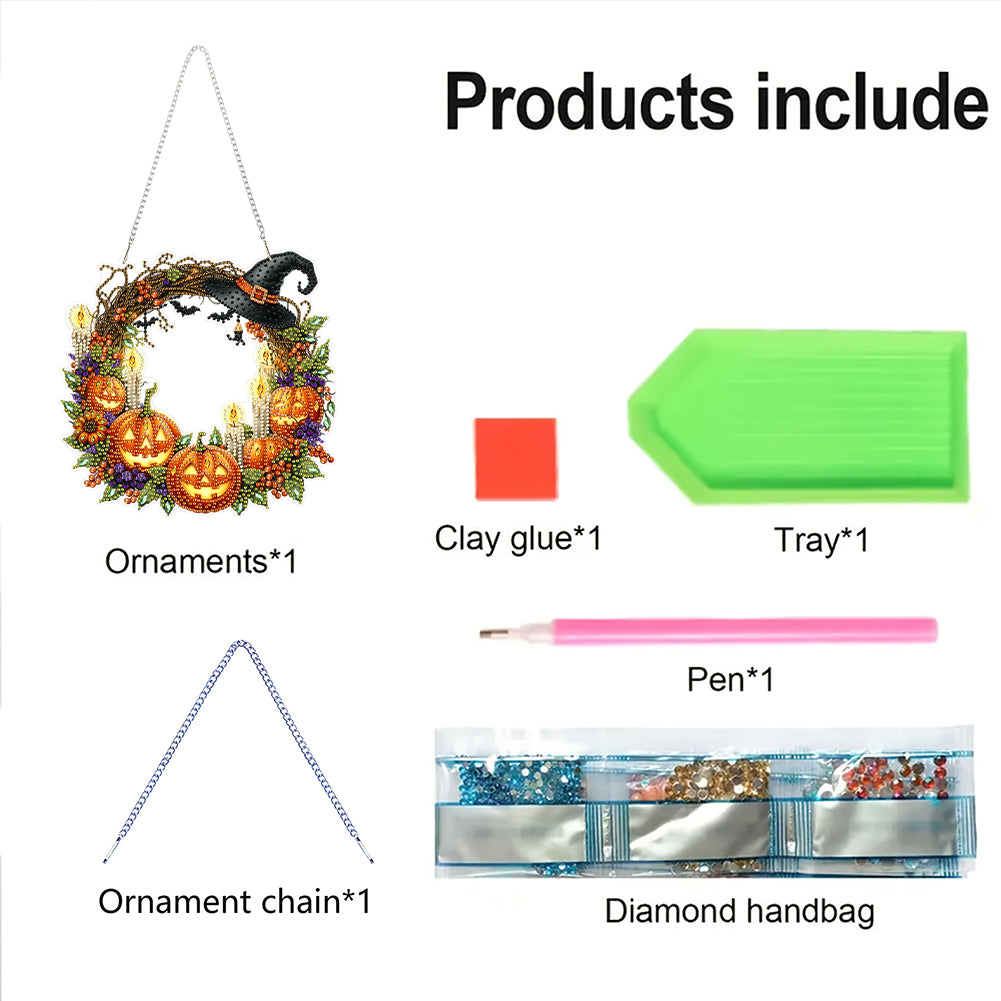 2D Flat Acrylic DIY Hanging Diamond Art Kits Special Shape Wall Door Decoration