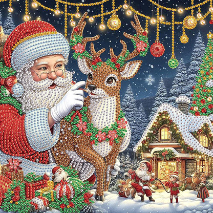 4 Pcs Christmas - Special Shaped Drill Diamond Painting 30*30CM