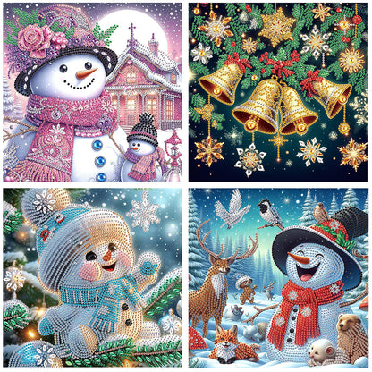 4 Pcs Christmas - Special Shaped Drill Diamond Painting 30*30CM