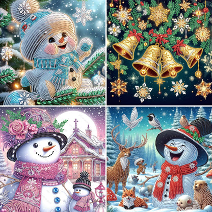 4 Pcs Christmas - Special Shaped Drill Diamond Painting 30*30CM