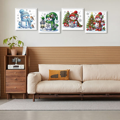 4 Pcs Christmas - Special Shaped Drill Diamond Painting 30*30CM