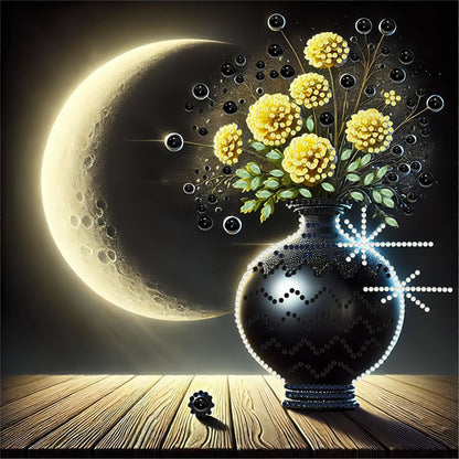Moonlight Vase - Special Shaped Drill Diamond Painting 30*30CM
