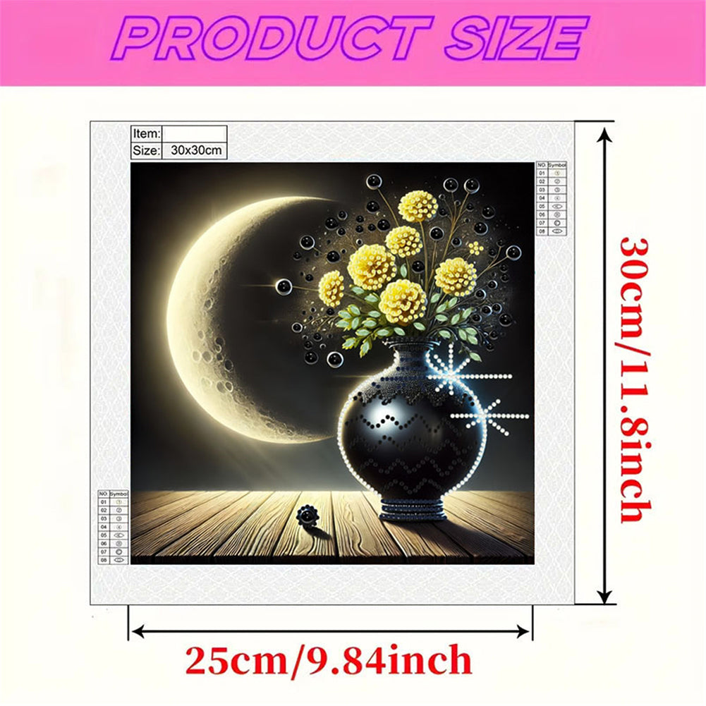 Moonlight Vase - Special Shaped Drill Diamond Painting 30*30CM