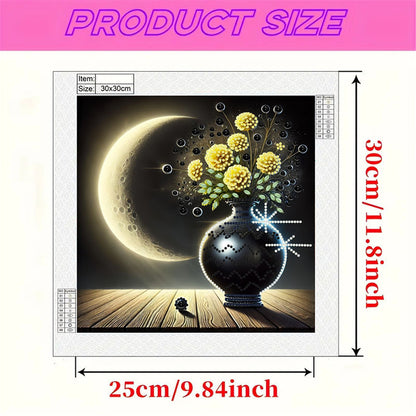 Moonlight Vase - Special Shaped Drill Diamond Painting 30*30CM