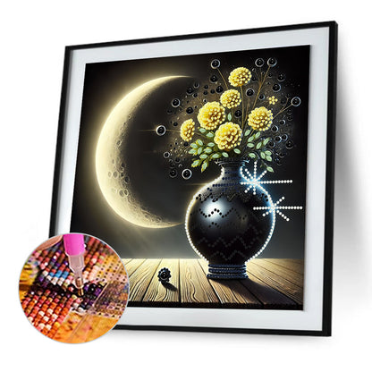 Moonlight Vase - Special Shaped Drill Diamond Painting 30*30CM