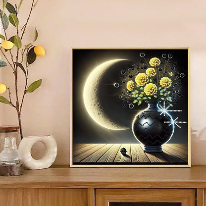 Moonlight Vase - Special Shaped Drill Diamond Painting 30*30CM