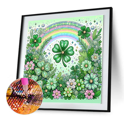 Blooming Clover - Special Shaped Drill Diamond Painting 30*30CM