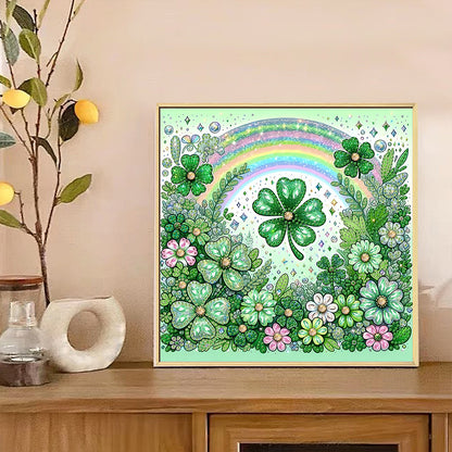 Blooming Clover - Special Shaped Drill Diamond Painting 30*30CM