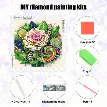 Blooming Flowers - Special Shaped Drill Diamond Painting 30*30CM