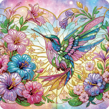 4 Pcs Flower And Bird - Special Shaped Drill Diamond Painting 30*30CM