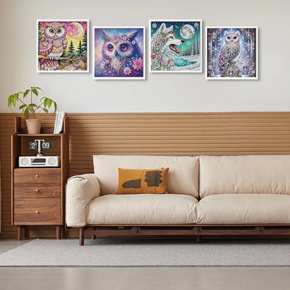 4 Pcs Animal - Special Shaped Drill Diamond Painting 30*30CM