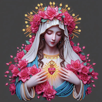 4 Pcs Girl - Special Shaped Drill Diamond Painting 40*40CM