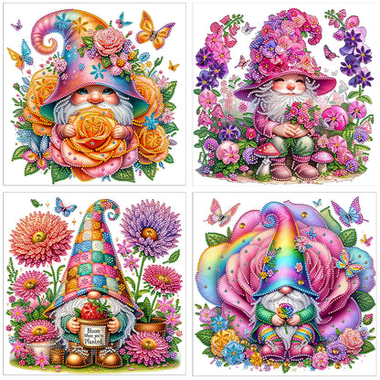 4 Pcs Gnome - Special Shaped Drill Diamond Painting 30*30CM