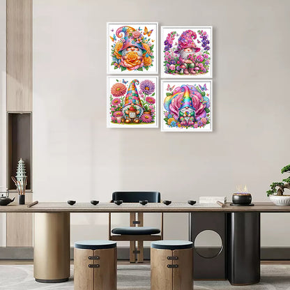4 Pcs Gnome - Special Shaped Drill Diamond Painting 30*30CM