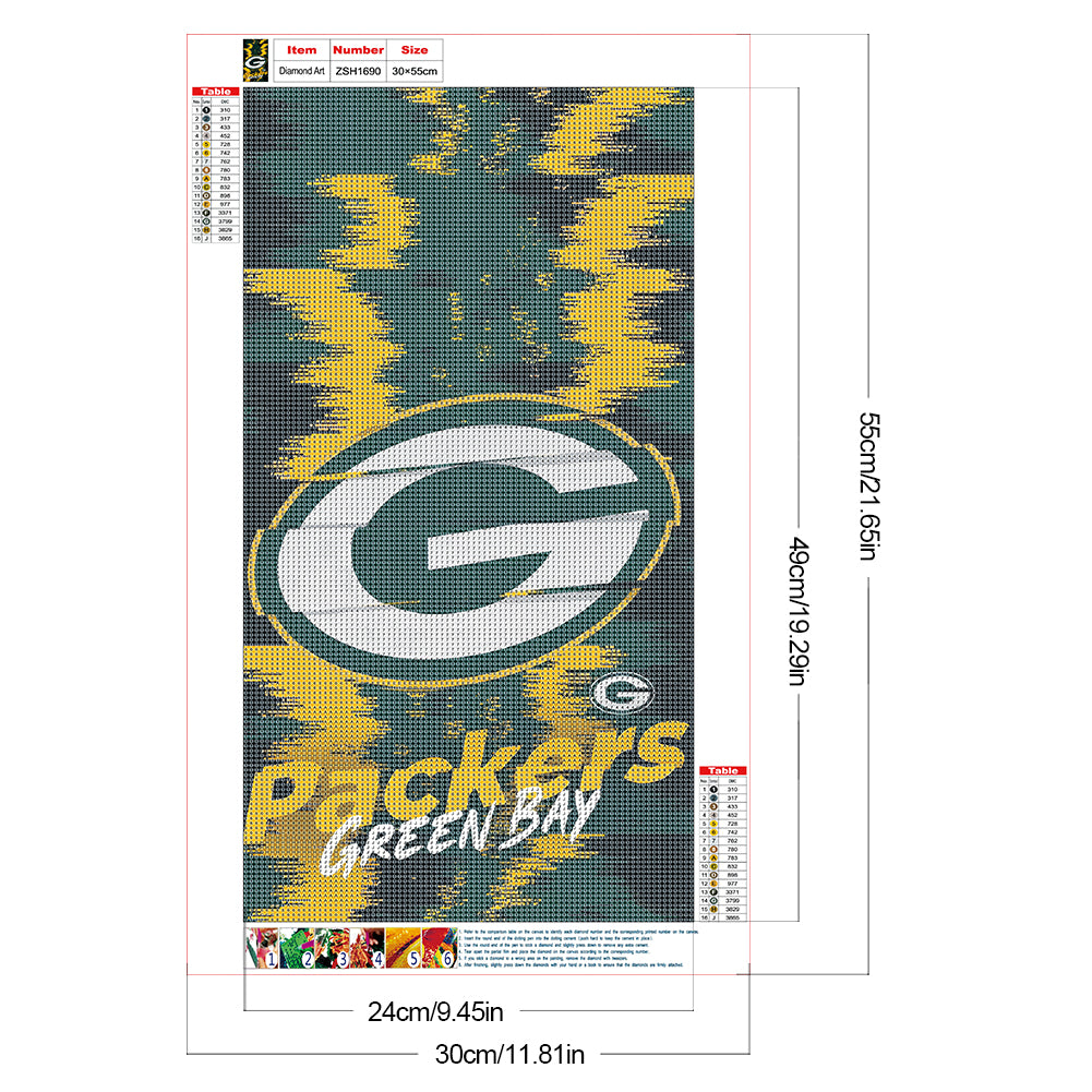 Team Logo - Full Round Drill Diamond Painting 30*55CM