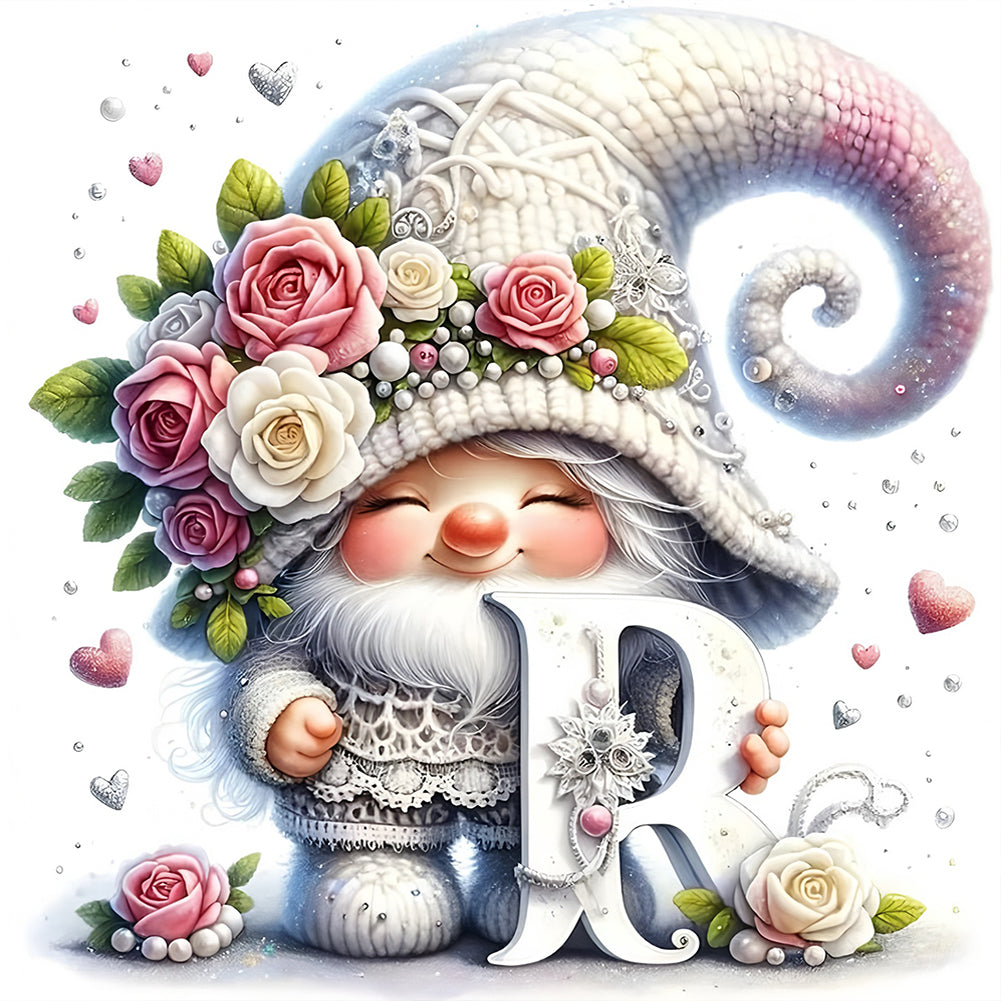 Flower Gnome - Full Round Drill Diamond Painting 40*40CM