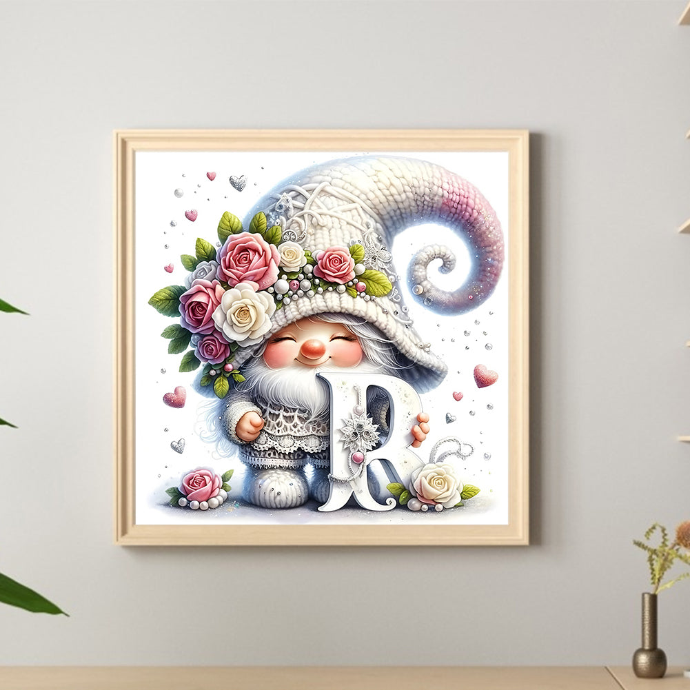 Flower Gnome - Full Round Drill Diamond Painting 40*40CM