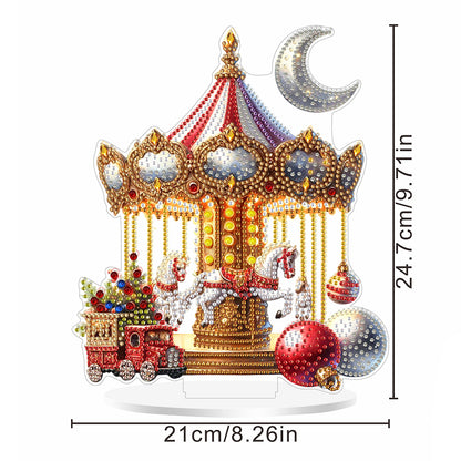 2D Flat Xmas DIY Desktop Diamond Art Kits Diamond Painting Desktop Ornaments Kit