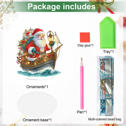 2D Flat Xmas DIY Desktop Diamond Art Kits Diamond Painting Desktop Ornaments Kit