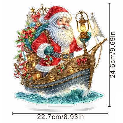2D Flat Xmas DIY Desktop Diamond Art Kits Diamond Painting Desktop Ornaments Kit