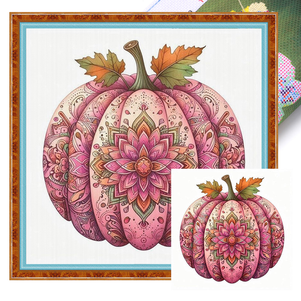 Mandala Pumpkin - 14CT Stamped Cross Stitch 40*40CM