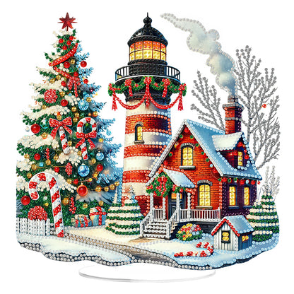 2D Flat Xmas DIY Desktop Diamond Art Kits Diamond Painting Desktop Ornaments Kit